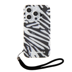 Karl Lagerfeld zaščitni ovitek Zebra Pattern Black, Iphone 15 Pro Max