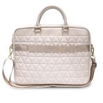 Guess Quilted Pink usnjena torba do 16" prenosnike