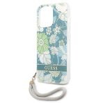 Guess zaščitni ovitek Flower Strap Green