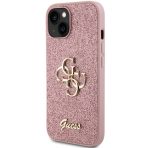 Guess zaščitni ovitek Glitter Script Big 4G Pink