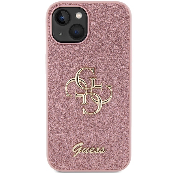 Guess zaščitni ovitek Glitter Script Big 4G Pink