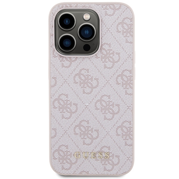 Guess zaščitni ovitek Metal Logo Pink Hard Case