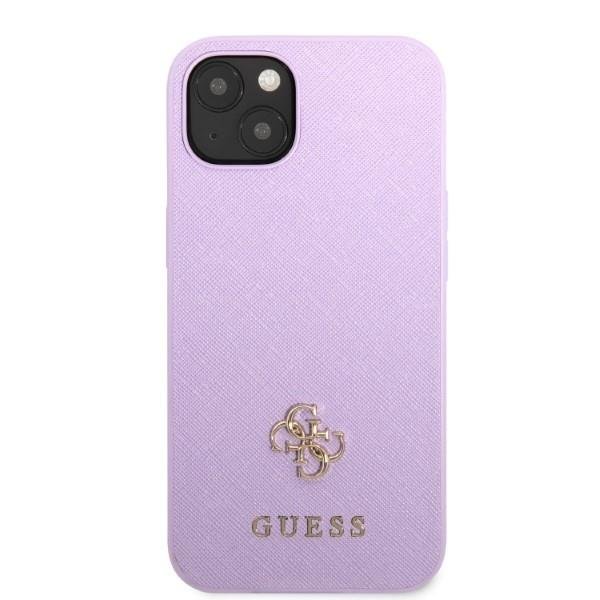 Guess zaščitni ovitek  Metal Logo Saffiano 4G  Purple