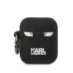 Karl Lagerfeld etui Ikonik Black za slušalke Apple AirPods 1/ 2