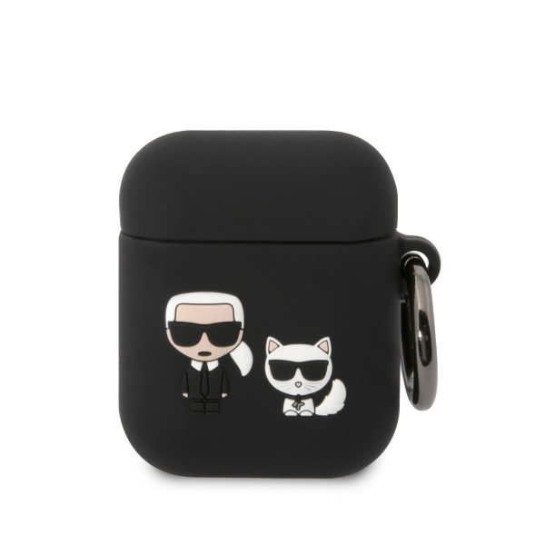 Karl Lagerfeld etui Ikonik Black za slušalke Apple AirPods 1/ 2