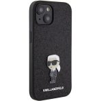 Karl Lagerfeld zaščitni ovitek Glitter Ikonik Metal Logo Black iPhone 15