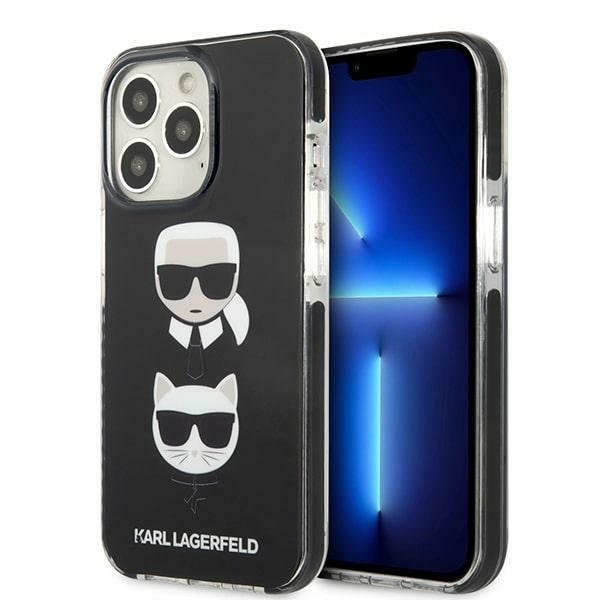 Karl Lagerfeld zaščitni ovitek Iconic Karl and Choupette Head Black iPhone 13 Pro Max