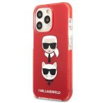 Karl Lagerfeld zaščitni ovitek Iconic Karl and Choupette Red iPhone 13 Mini