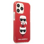 Karl Lagerfeld zaščitni ovitek Iconic Karl and Choupette Red iPhone 13 Mini