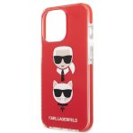 Karl Lagerfeld zaščitni ovitek Iconic Karl and Choupette Red iPhone 13 Mini