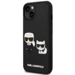 Karl Lagerfeld zaščitni ovitek Iconic Karl Choupette Ikonik 3D Black iPhone 14 Pro