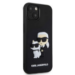 Karl Lagerfeld zaščitni ovitek Iconic Karl Choupette Ikonik 3D Black iPhone 15