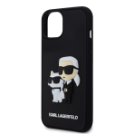 Karl Lagerfeld zaščitni ovitek Iconic Karl Choupette Ikonik 3D Black iPhone 15