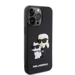 Karl Lagerfeld zaščitni ovitek Iconic Karl Choupette Ikonik 3D Black iPhone 15 Pro Max