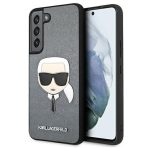 Karl Lagerfeld zaščitni ovitek Ikonik Saffiano Ikonik Karl`s Head Gray