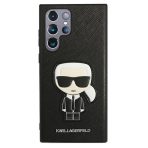 Karl Lagerfeld zaščitni ovitek Saffiano Ikonik Karl's Patch Black