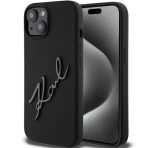 Karl Lagerfeld zaščitni ovitek Silicone Karl Script Black iPhone 15