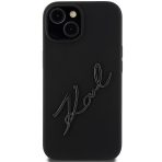 Karl Lagerfeld zaščitni ovitek Silicone Karl Script Black iPhone 15