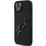 Karl Lagerfeld zaščitni ovitek Silicone Karl Script Black iPhone 15