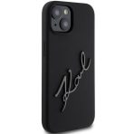 Karl Lagerfeld zaščitni ovitek Silicone Karl Script Black iPhone 15