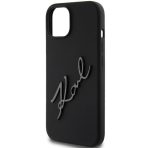 Karl Lagerfeld zaščitni ovitek Silicone Karl Script Black iPhone 15