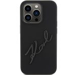 Karl Lagerfeld zaščitni ovitek Silicone Karl Script Black iPhone 15 Pro