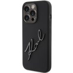 Karl Lagerfeld zaščitni ovitek Silicone Karl Script Black iPhone 15 Pro