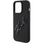 Karl Lagerfeld zaščitni ovitek Silicone Karl Script Black iPhone 15 Pro