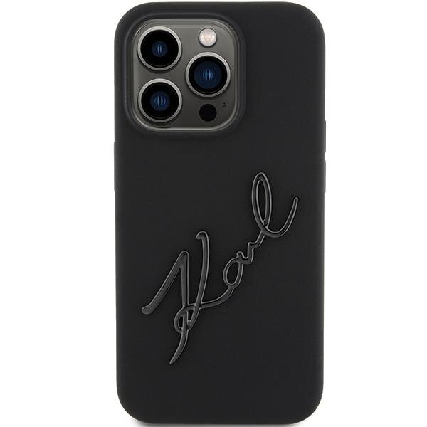 Karl Lagerfeld zaščitni ovitek Silicone Karl Script Black iPhone 15 Pro Max