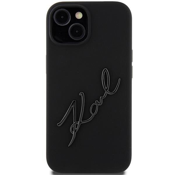 Karl Lagerfeld zaščitni ovitek Silicone Karl Script Black iPhone 15