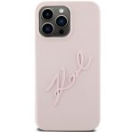 Karl Lagerfeld zaščitni ovitek Silicone Karl Script Pink iPhone 15 Pro