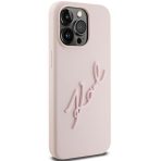 Karl Lagerfeld zaščitni ovitek Silicone Karl Script Pink iPhone 15 Pro