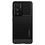 Spigen zaščitni ovitek Rugged Armor  Black Samsung Galaxy S21 Ultra