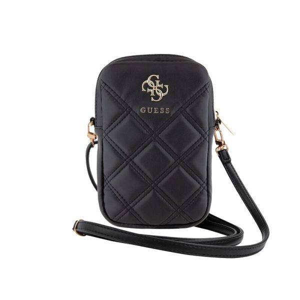 Torbica GUESS Zip Quilted 4G Black