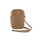 Torbica GUESS Zip Quilted 4G Brown