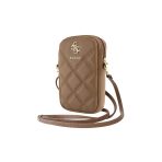 Torbica GUESS Zip Quilted 4G Brown