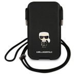 Torbica za mobilni telefon Karl Lagerfeld 3D Saffiano Black